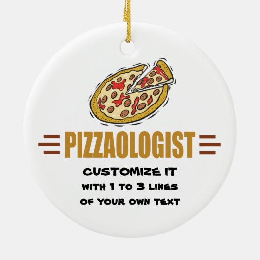Personalisierte Pizza Keramikornament (Hinten)