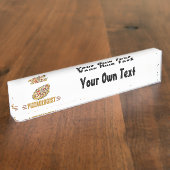 Personalisierte Pizza Namensplakette (Seite)