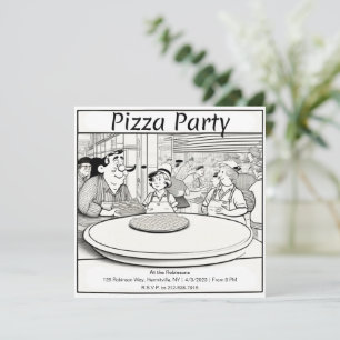 Personalisierte Pizza-Party Einladung