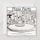 Personalisierte Pizza-Party Einladung (Vorderseite)