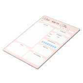 Personalisierte Pläne für heute rosa Tagesplaner Notizblock (angewinkelt)