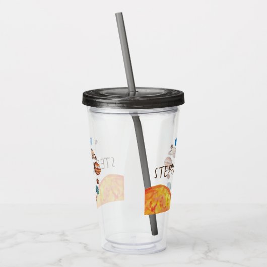 Personalisierte Planeten Galaxy Sonnensystem Sonne Acryltrinkbecher (Links)