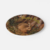 Personalisierte Plättchen für das glückliche Oster Pappteller (Schrägansicht)