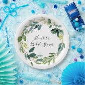 Personalisierte Platte, botanischer Eukalyptus Pappteller (Party)