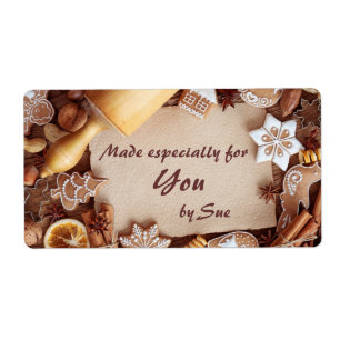 Personalisierte Plätzchen-Geschenk-Aufkleber
