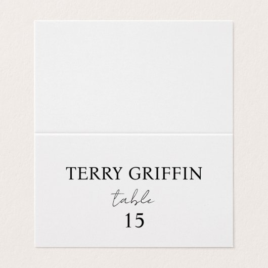 Personalisierte Platzkarten (Außenseite Aufgefaltet)