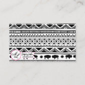 Personalisierte Platzkarten Boho Buffalo Tribal Pa (Rückseite)