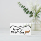 Personalisierte Platzkarten Deer Doe Buck Woodland (Stehend Vorderseite)