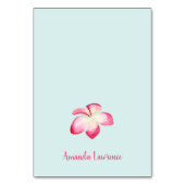 Personalisierte Platzkarten der tropischen Plumeri Tischnummer (Vorderseite)