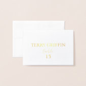 Personalisierte Platzkarten Folienkarte (Vorderseite mit Umschlag)