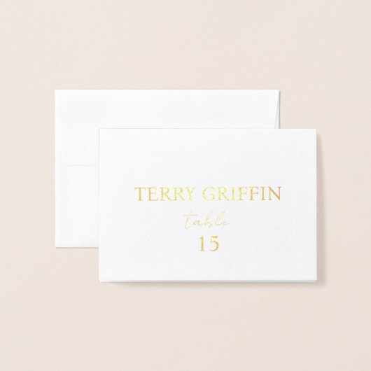 Personalisierte Platzkarten Folienkarte (Vorderseite mit Umschlag)