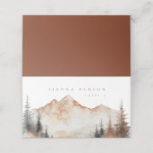 Personalisierte Platzkarten für Hochzeiten (Außenseite Aufgefaltet)