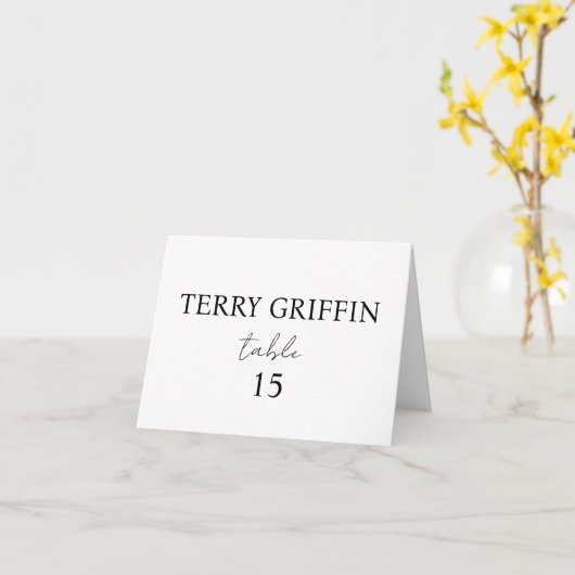 Personalisierte Platzkarten Karte (Gelbe Blume)