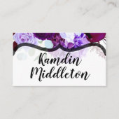 Personalisierte Platzkarten Lavender Hibiskus auf  (Vorderseite)