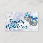 Personalisierte Platzkarten Ornamente Schneeflocke (Vorderseite)