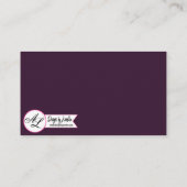 Personalisierte Platzkarten Plum Lila Rose Gold Ge (Rückseite)