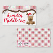 Personalisierte Platzkarten Rentiere Weihnachten X (Vorne/Hinten)