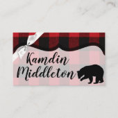 Personalisierte Platzkarten Roter Buffalo Kariert  (Vorderseite)