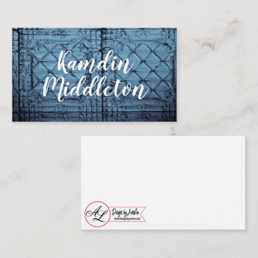 Personalisierte Platzkarten Rustikale Zinndeckelob (Vorne/Hinten)