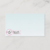 Personalisierte Platzkarten Tropische Blume auf bl (Rückseite)