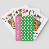 Personalisierte Playing Cards in Rosa und Grün Spielkarten (Rückseite)