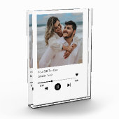 Personalisierte Playlist Song Plaque für Paare Fotoblock (Links)