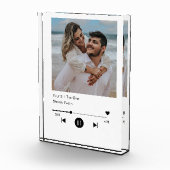 Personalisierte Playlist Song Plaque für Paare Fotoblock (Rechts)