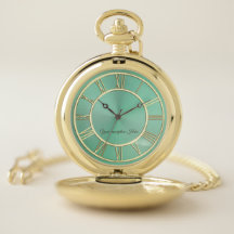 Personalisierte Pocket Watch in einem Metallic Sag