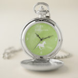 Personalisierte Pocket Watch Taschenuhr<br><div class="desc">Mit einer Green Unicorn Personalisiert Pocket Watch können Sie Ihren Trauzeugen ein einzigartiges Geschenk machen. Das Design von Watch weist einen sternenförmigen Hintergrund mit einem einsamen Sternenhimmel auf. Personalisieren Sie Ihre Daten mit dem Namen des Trauzeugen. Zusätzliche Hochzeitswaren und Geschenke sind mit diesem Design ebenfalls erhältlich. Brauchen Sie Hilfe bei...</div>