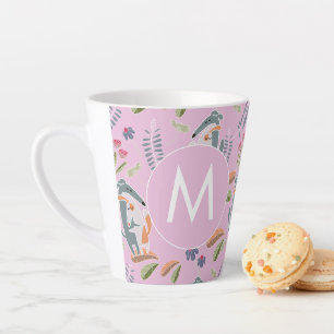 Personalisierte Podenco und Galgo Lilac Pink Carto Milchtasse