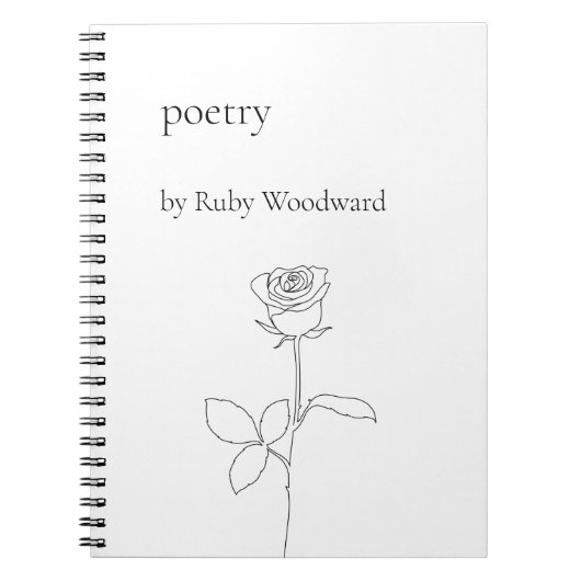 Personalisierte Poesie Notizblock (Vorderseite)