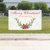 Personalisierte Poinsettia Weihnachtsbanner Banner (Insitu)