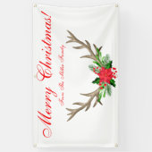 Personalisierte Poinsettia Weihnachtsbanner Banner (Vertikal)