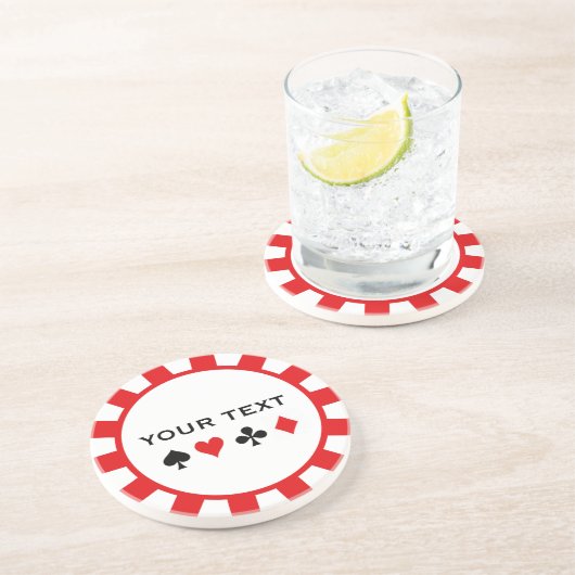 Personalisierte Poker-Chip-Untersetzer Untersetzer (Seite)