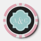 Personalisierte Poker Chips für Vegas Hochzeitsfei (Vorderseite)