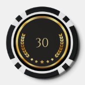 Personalisierte Pokerchips zum 30. Geburtstag (Rückseite)
