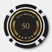 Personalisierte Pokerchips zum 50. Geburtstag (Rückseite)