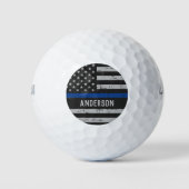 Personalisierte Polizei für die  Flagge mit Vintag Golfball (Vorderseite)