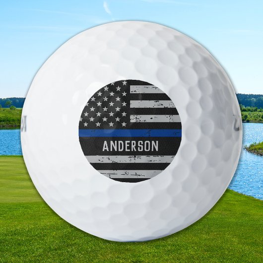 Personalisierte Polizei für die  Flagge mit Vintag Golfball