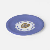 Personalisierte Polizeiabteilung Abzeichen-Rente Pappteller (Schrägansicht)