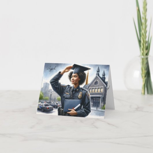 Personalisierte Polizeiakademie Abschluss-Karte Sc Karte (Vorderseite)