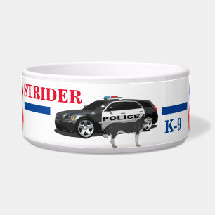 Personalisierte Polizeibezeichnung K-9 Hundeschale Napf