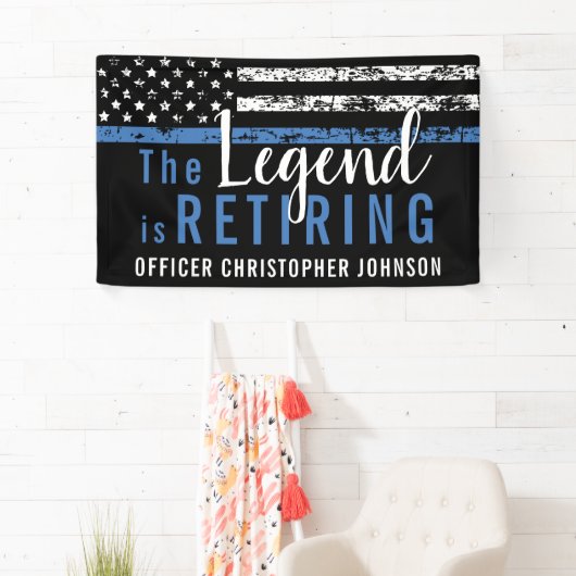 Personalisierte Polizeieinweisung für dünne blaue Banner (Insitu)