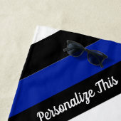 Personalisierte Polizeiflagge der dünnen blauen Li Strandtuch (Beispiel)