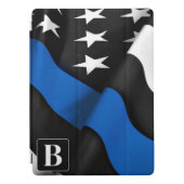 Personalisierte Polizeiflagge dünne blaue Linie iPad Pro Hülle (Vorderseite)