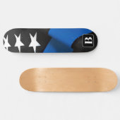 Personalisierte Polizeiflagge Thin Blue Line  Skateboard (Horizontal)
