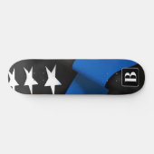 Personalisierte Polizeiflagge Thin Blue Line  Skateboard (Horizontal)