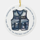 Personalisierte polizeiliche Vollstreckung Keramik Ornament (Vorne)