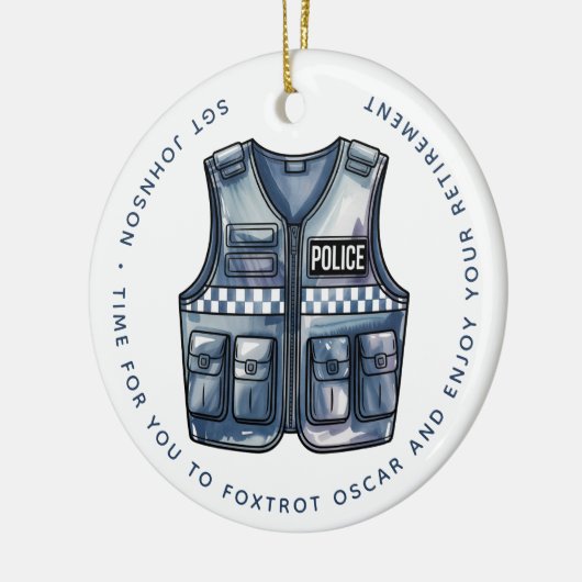 Personalisierte polizeiliche Vollstreckung Keramik Ornament (Links)