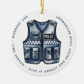 Personalisierte polizeiliche Vollstreckung Keramik Ornament (Vorne)